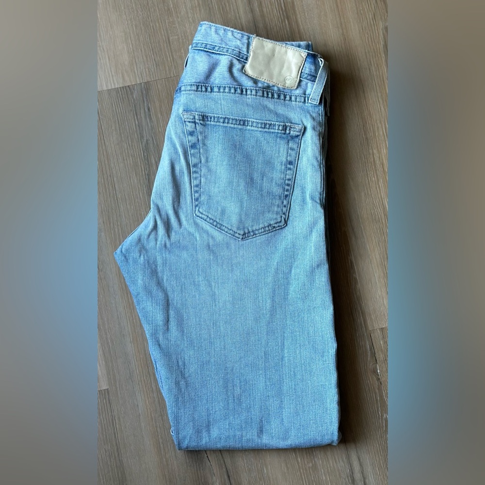 AG Adriano Goldschmied Men’s Light Blue Straight Jeans - Picture 10 of 11